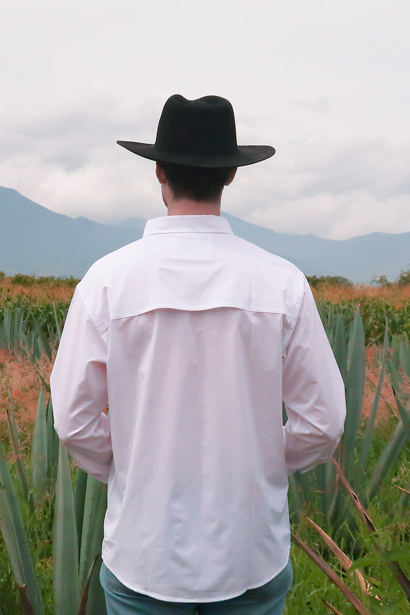 Camisa para rancho King Ranch Manga Larga Color Blanca Fort Lauder