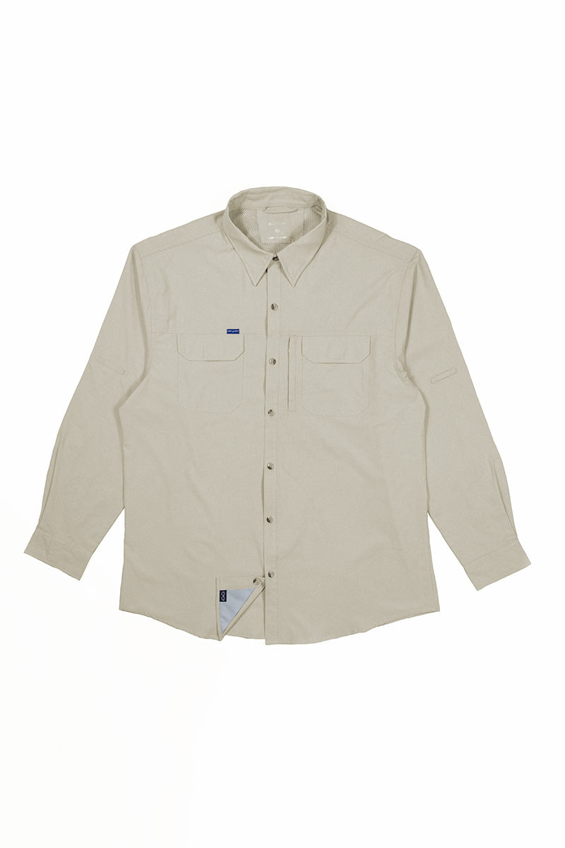 Camisa Para Rancho King Ranch Manga Larga Color Kaki Fort Lauder