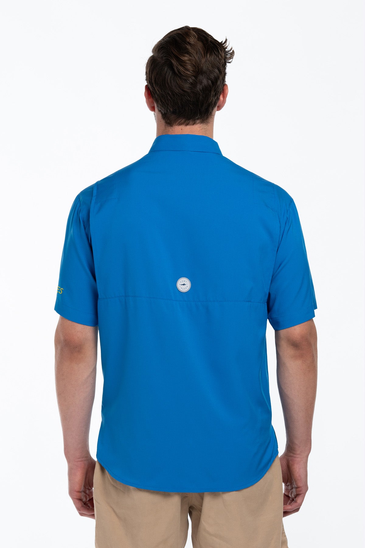 Camisa Tipo Pescador Hombre Manga Corta Azul Rey Fort Lauder Edición Tigres