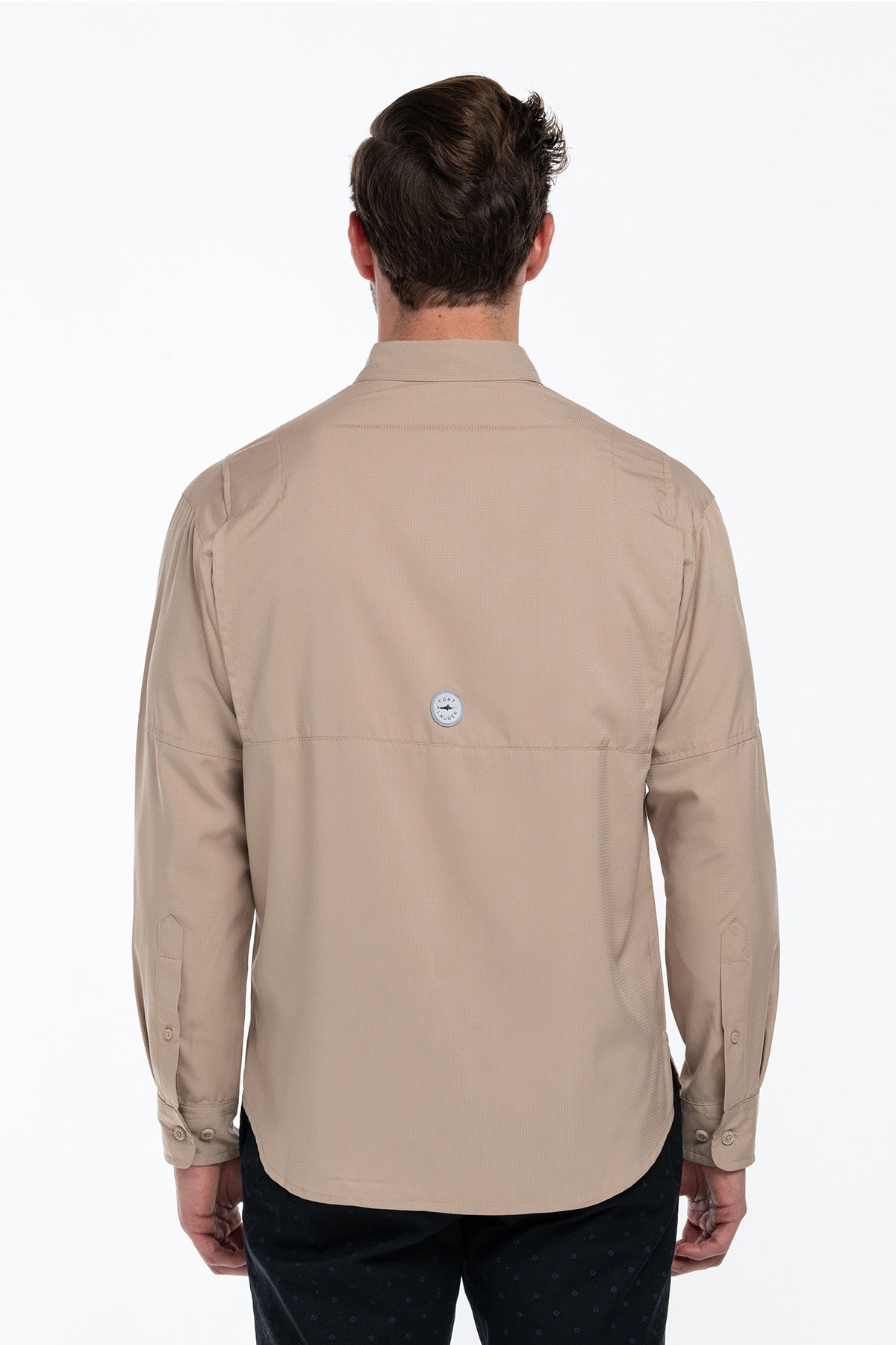 Camisa Tipo Pescador Hombre Manga Larga Kaki Fort Lauder Edición Tigres
