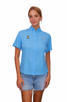 Blusa Tipo Pescador Mujer Manga Corta Azul Celeste Fort Lauder Edición Tigres