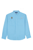 Camisa Tipo Pescador Hombre Manga Larga Azul Celeste Fort Lauder Edición Tigres