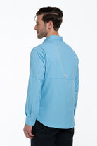Camisa Tipo Pescador Hombre Manga Larga Azul Celeste Fort Lauder Edición Tigres