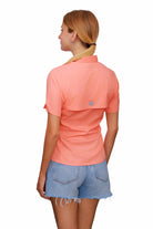 Blusa Tipo Pescador Mujer Manga Corta color Salmón Fort Lauder atras
