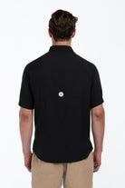 Camisa Tipo Pescador Hombre Manga Corta Negra Fort Lauder espalda