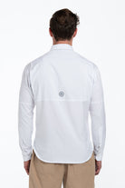 Camisa Tipo Pescador Hombre Manga Larga Blanca Fort Lauder espalda